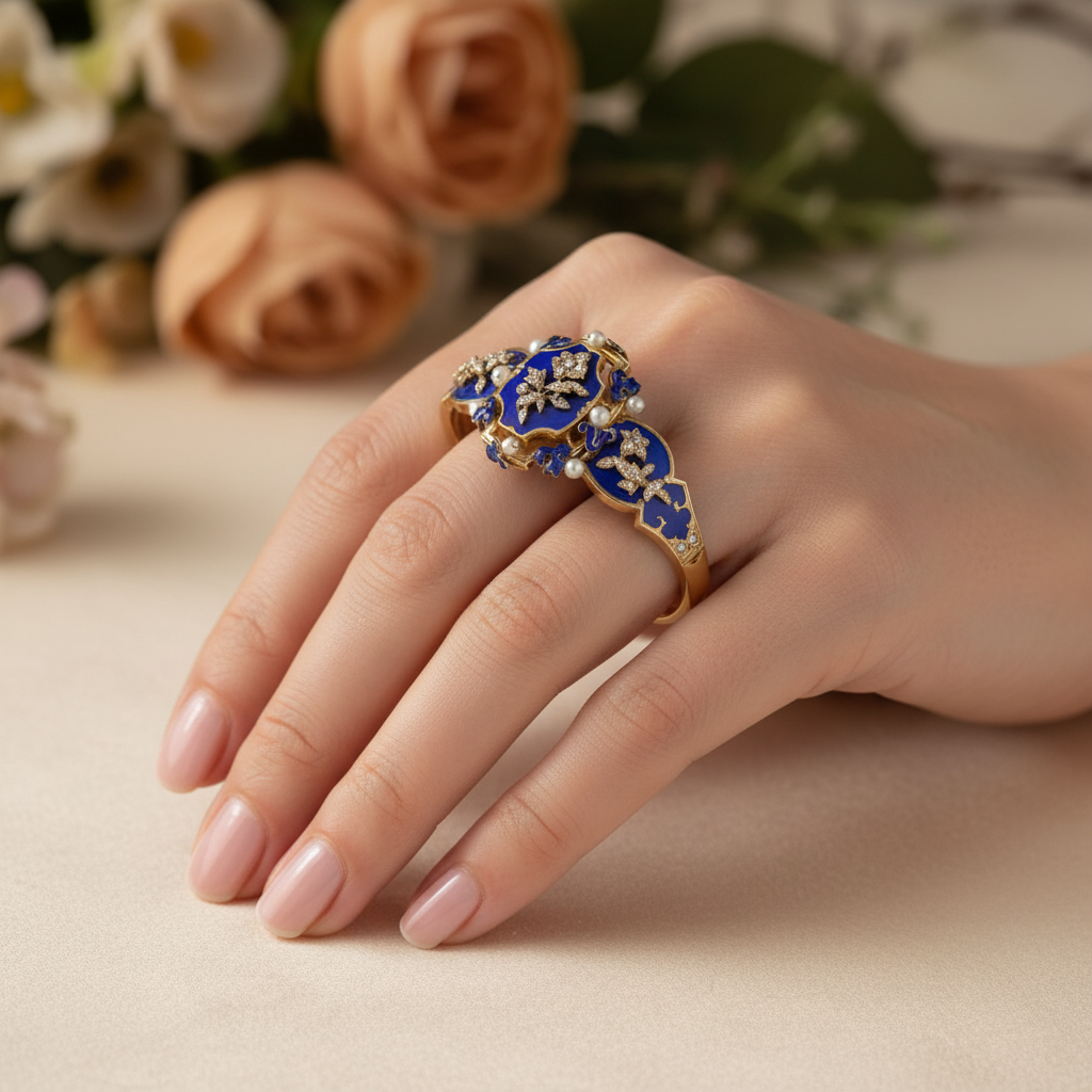 Nyra Heirloom Blue Ring