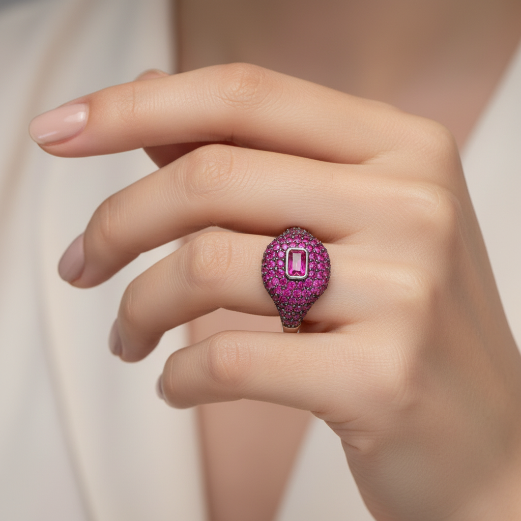 Rina Crystal Dome Ring