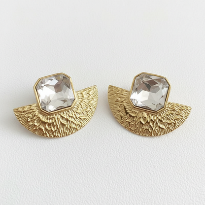 Crescent Vintage Stud Earrings
