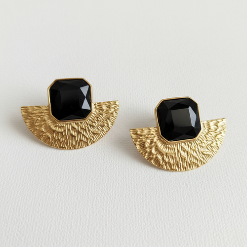 Crescent Vintage Stud Earrings