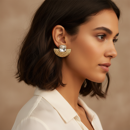 Crescent Vintage Stud Earrings