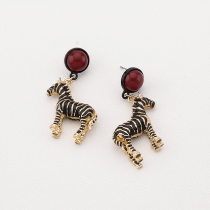 Zuri Vintage Zebra Earrings