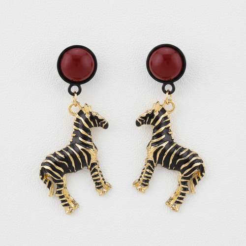 Zuri Vintage Zebra Earrings