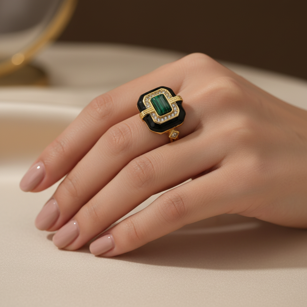 Veda Heirloom Malachite Ring